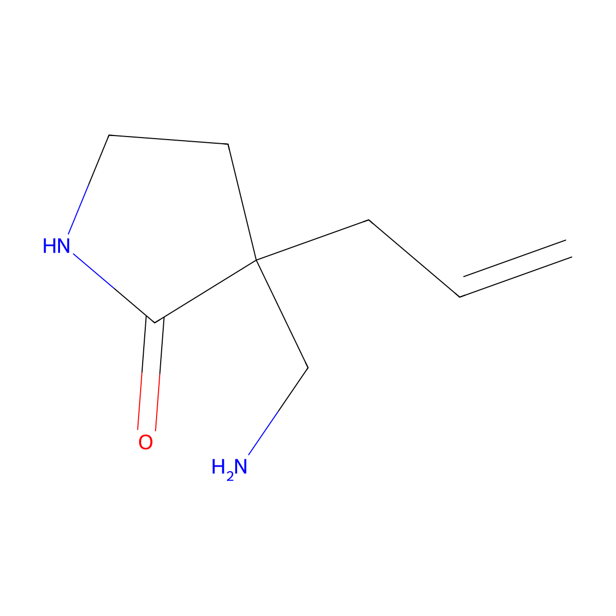 3-(Aminomethyl)-3-(prop-2-en-1-yl)pyrrolidin-2-one molecular structure, CAS 2060039-66-7