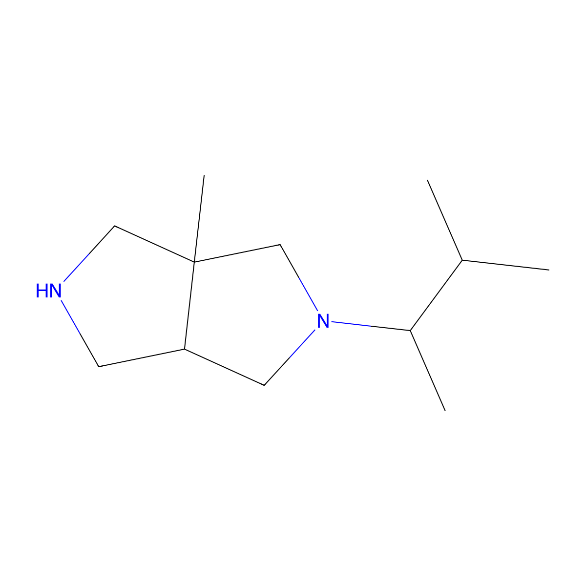 3A-methyl-2-(3-methylbutan-2-yl)-octahydropyrrolo[3,4-c]pyrrole molecular structure, CAS 2060039-73-6