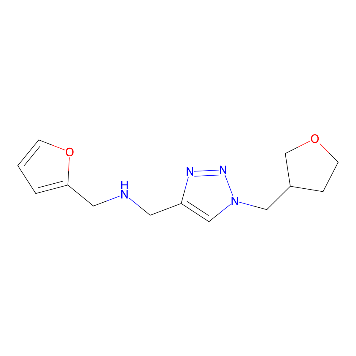 [(Furan-2-yl)methyl]({1-[(oxolan-3-yl)methyl]-1H-1,2,3-triazol-4-yl}methyl)amine molecular structure, CAS 2060039-76-9