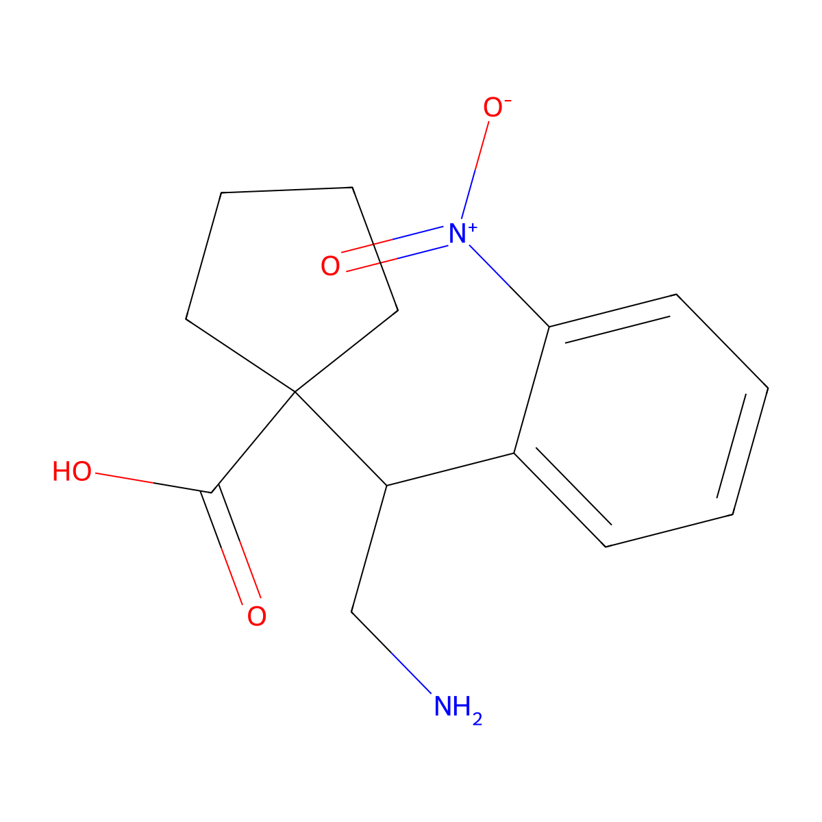 1-[2-Amino-1-(2-nitrophenyl)ethyl]cyclopentane-1-carboxylic acid molecular structure, CAS 2060039-78-1