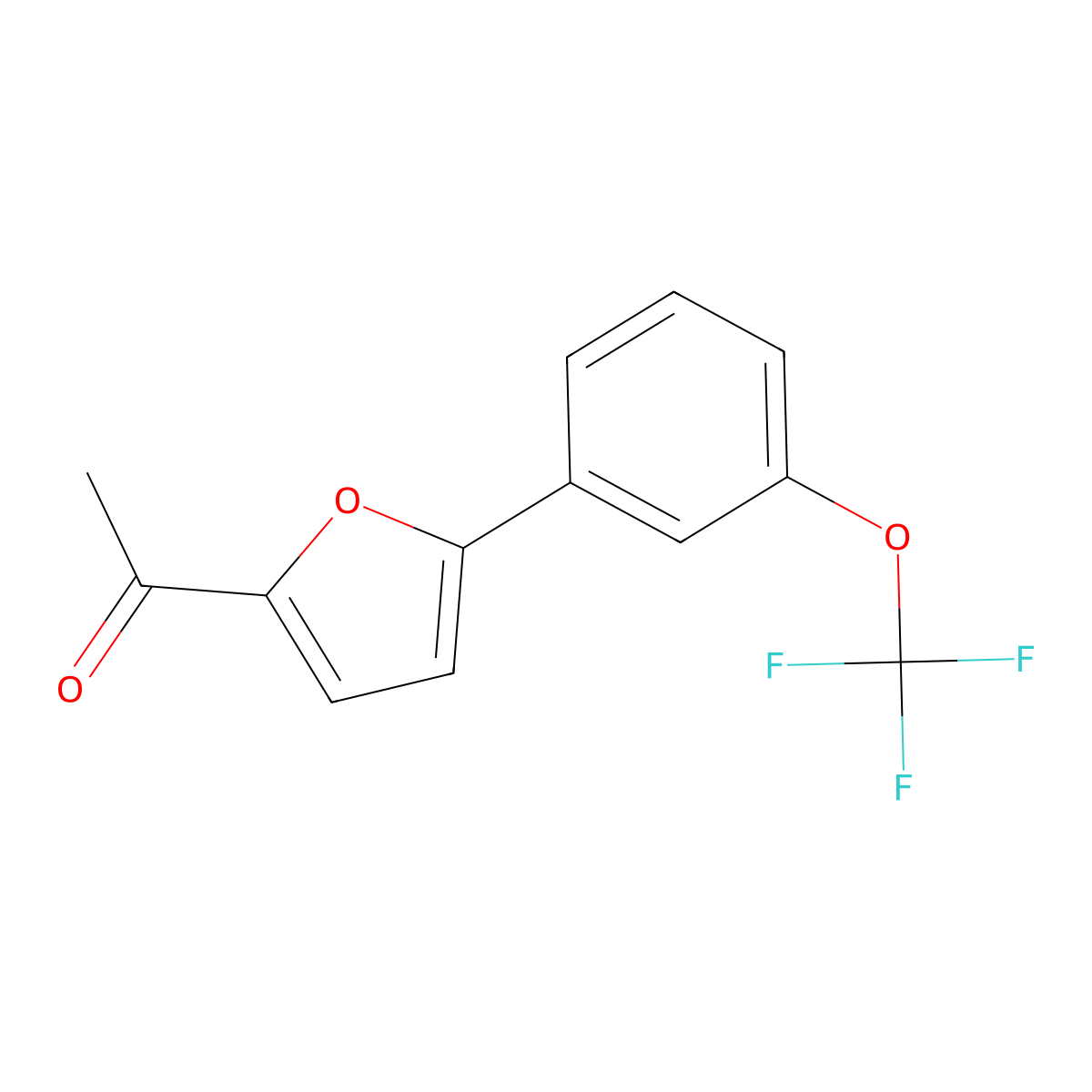 1-{5-[3-(Trifluoromethoxy)phenyl]furan-2-yl}ethan-1-one molecular structure, CAS 2060039-85-0