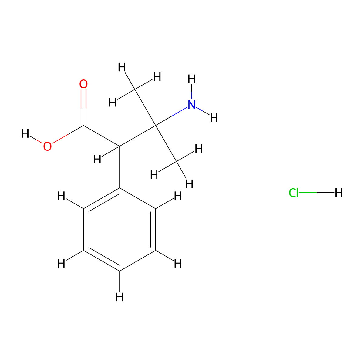 3-Amino-3-methyl-2-phenylbutanoic acid hydrochloride molecular structure, CAS 2060039-89-4