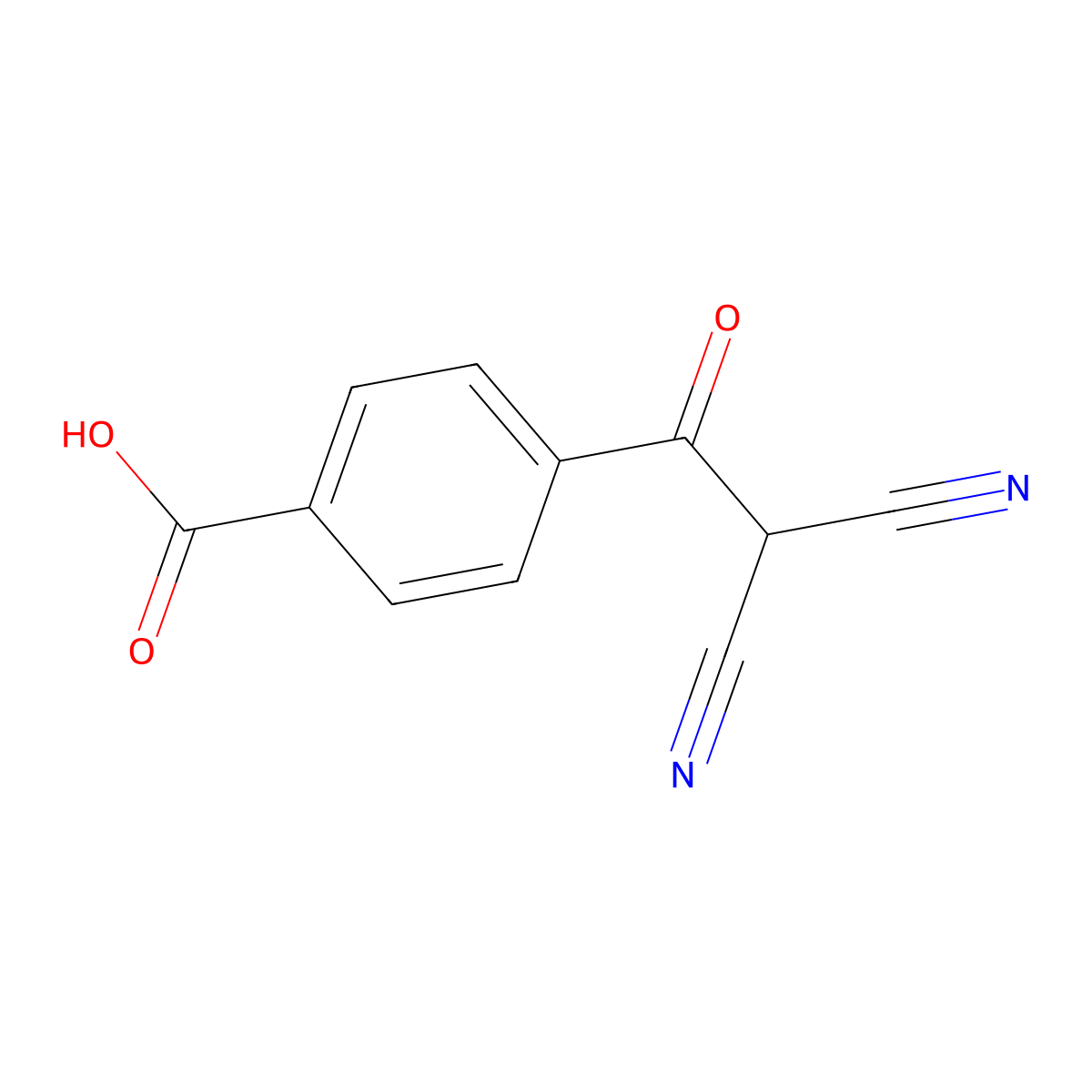4-(2,2-Dicyanoacetyl)benzoic acid molecular structure, CAS 2060039-92-9