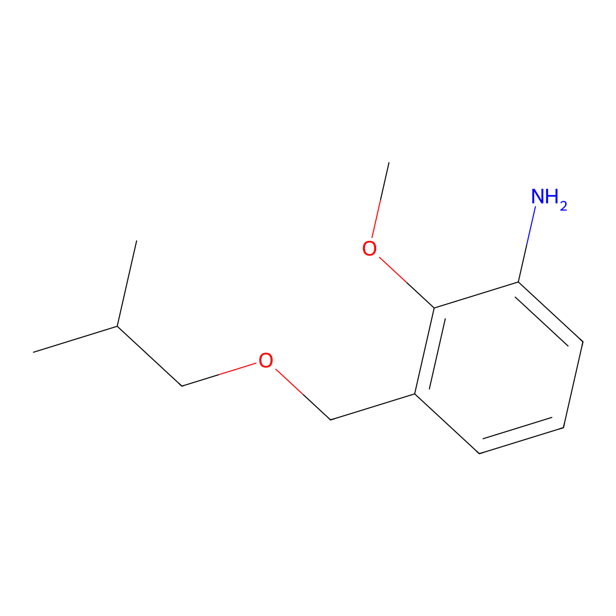 2-Methoxy-3-[(2-methylpropoxy)methyl]aniline molecular structure, CAS 2060040-01-7