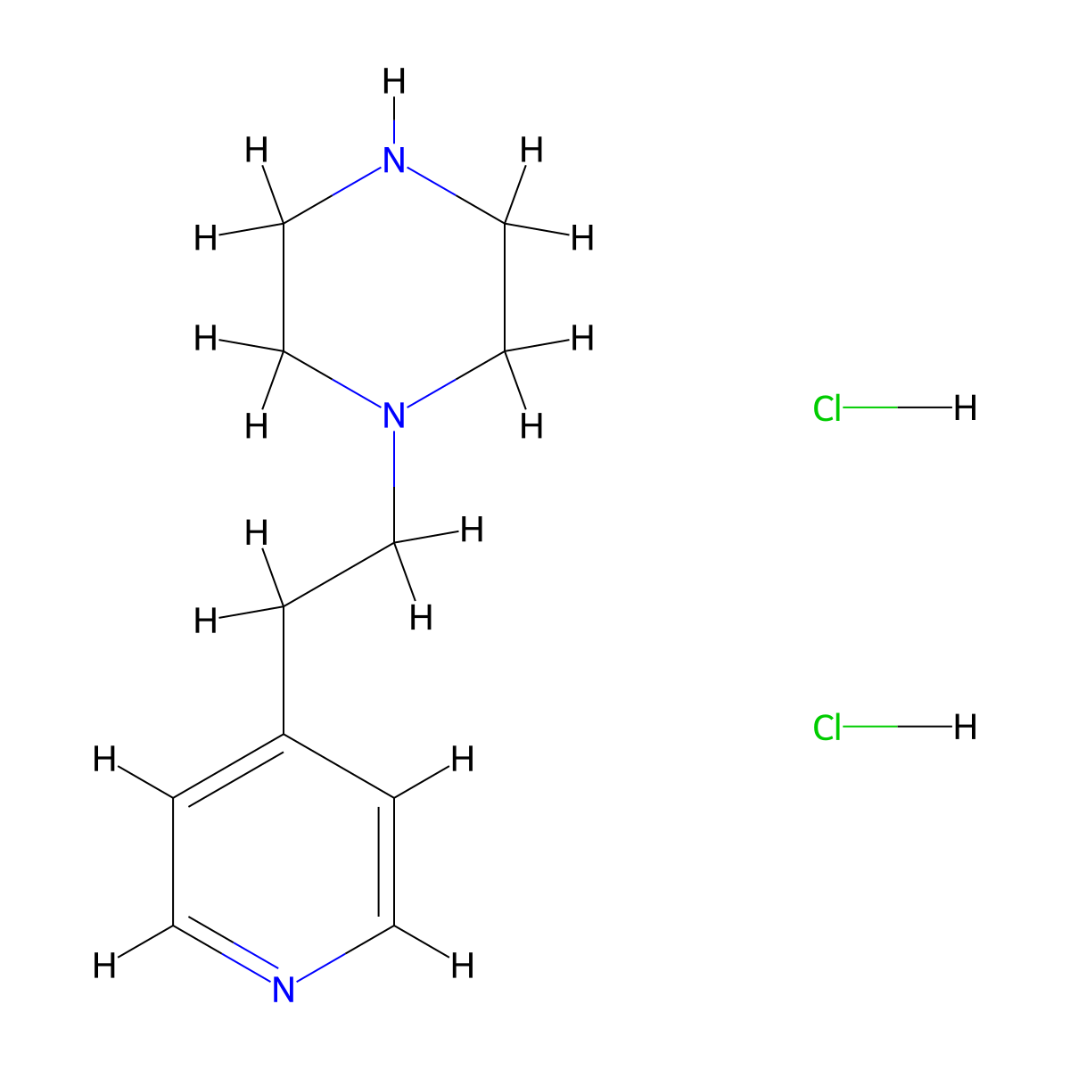 1-[2-(Pyridin-4-yl)ethyl]piperazine dihydrochloride molecular structure, CAS 2060040-03-9
