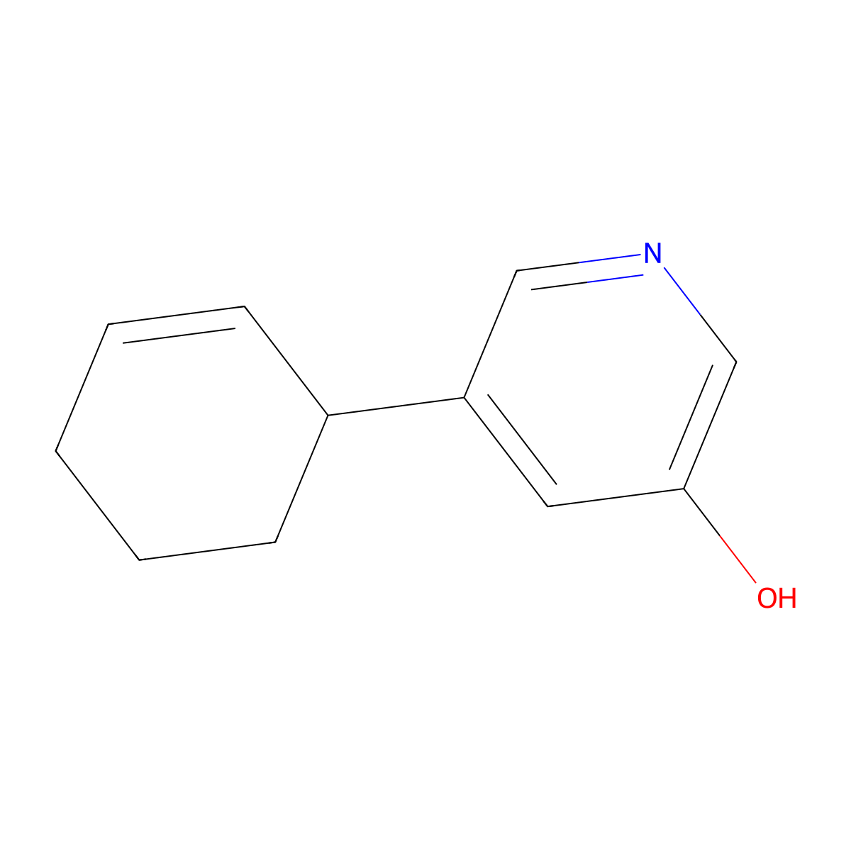 5-(Cyclohex-2-en-1-yl)pyridin-3-ol molecular structure, CAS 2060040-07-3