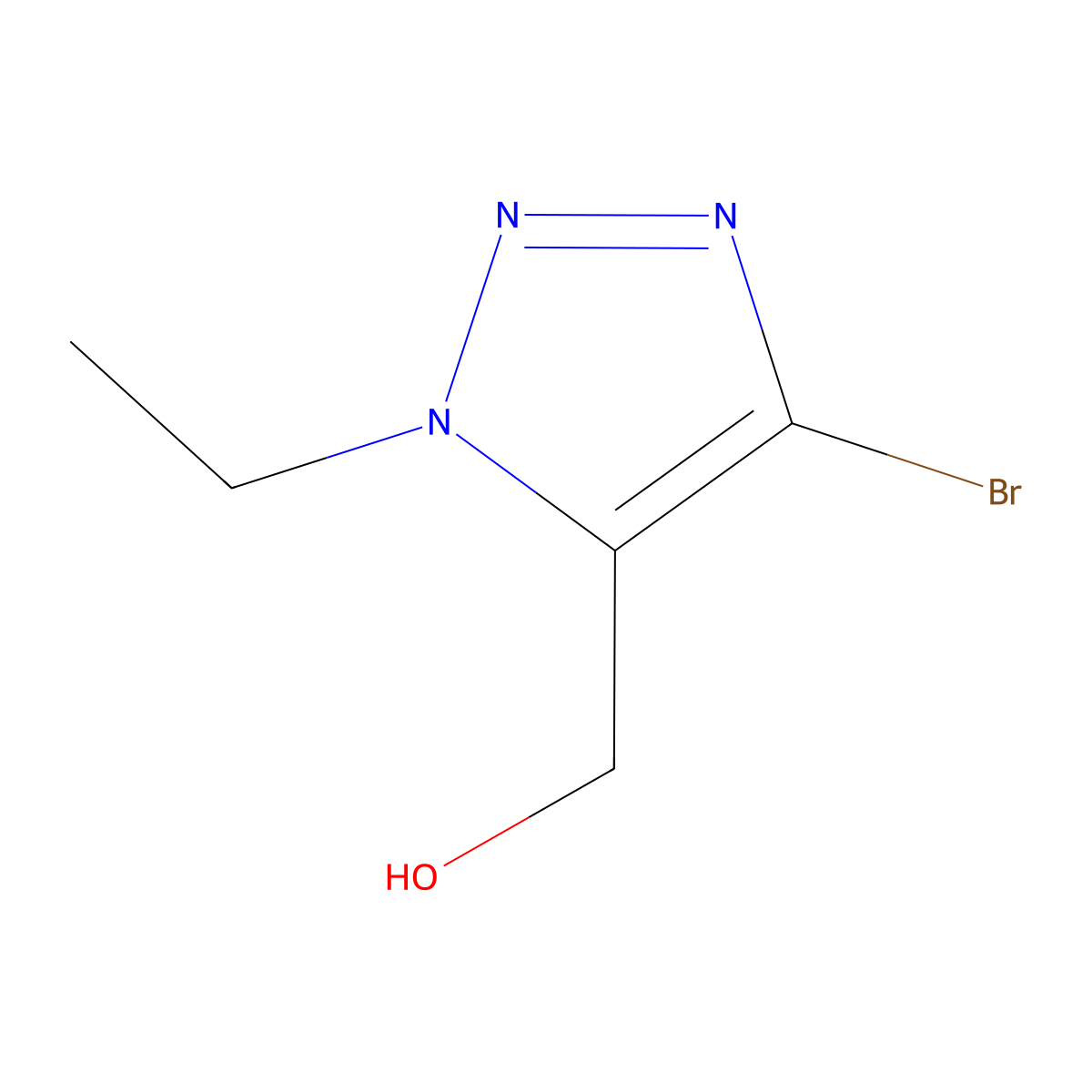 (4-bromo-1-ethyl-1H-1,2,3-triazol-5-yl)methanol molecular structure, CAS 2060040-11-9