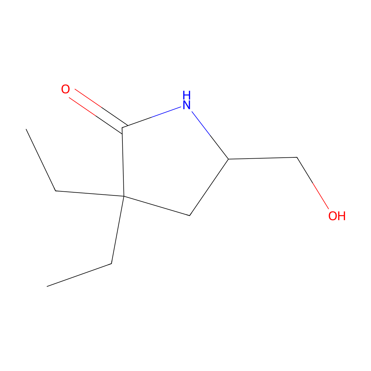 3,3-Diethyl-5-(hydroxymethyl)pyrrolidin-2-one molecular structure, CAS 2060040-13-1