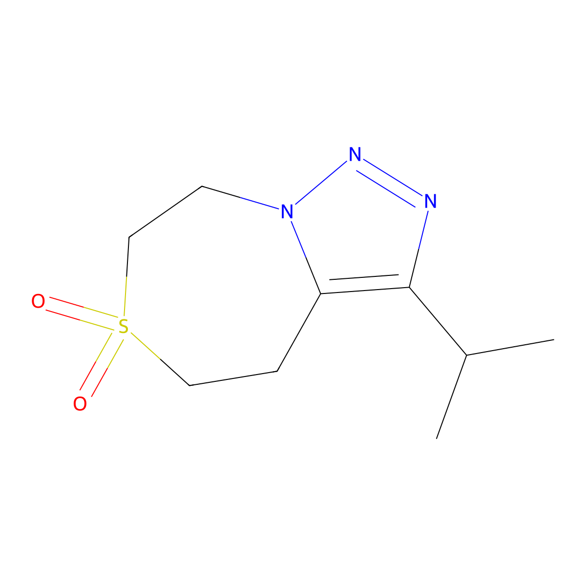 3-(Propan-2-yl)-4H,5H,7H,8H-6lambda6-[1,2,3]triazolo[1,5-d][1,4]thiazepine-6,6-dione molecular structure, CAS 2060040-16-4