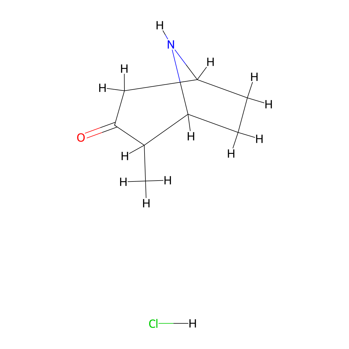 2-Methyl-8-azabicyclo[3.2.1]octan-3-one hydrochloride molecular structure, CAS 2060040-28-8