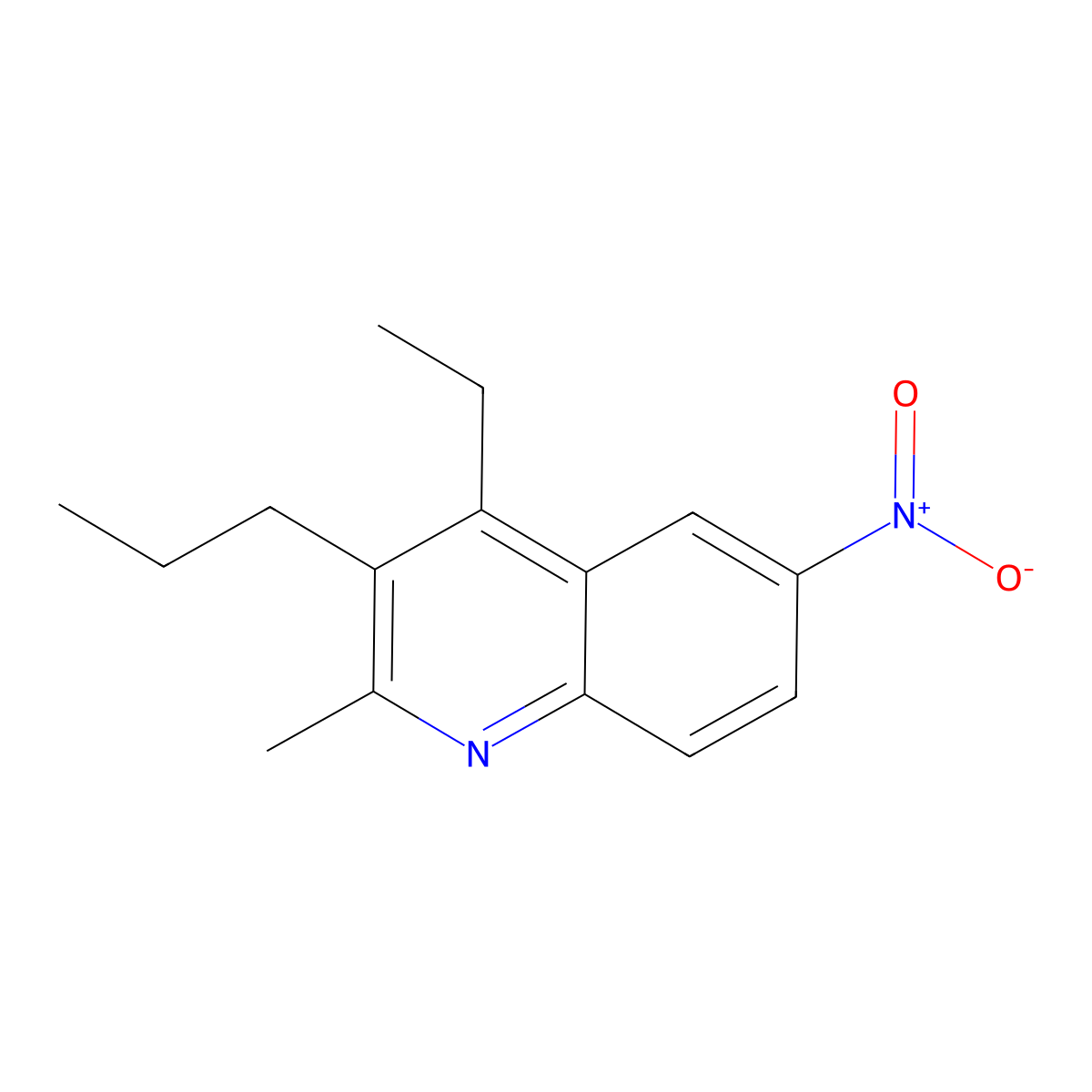 4-Ethyl-2-methyl-6-nitro-3-propylquinoline molecular structure, CAS 2060040-30-2