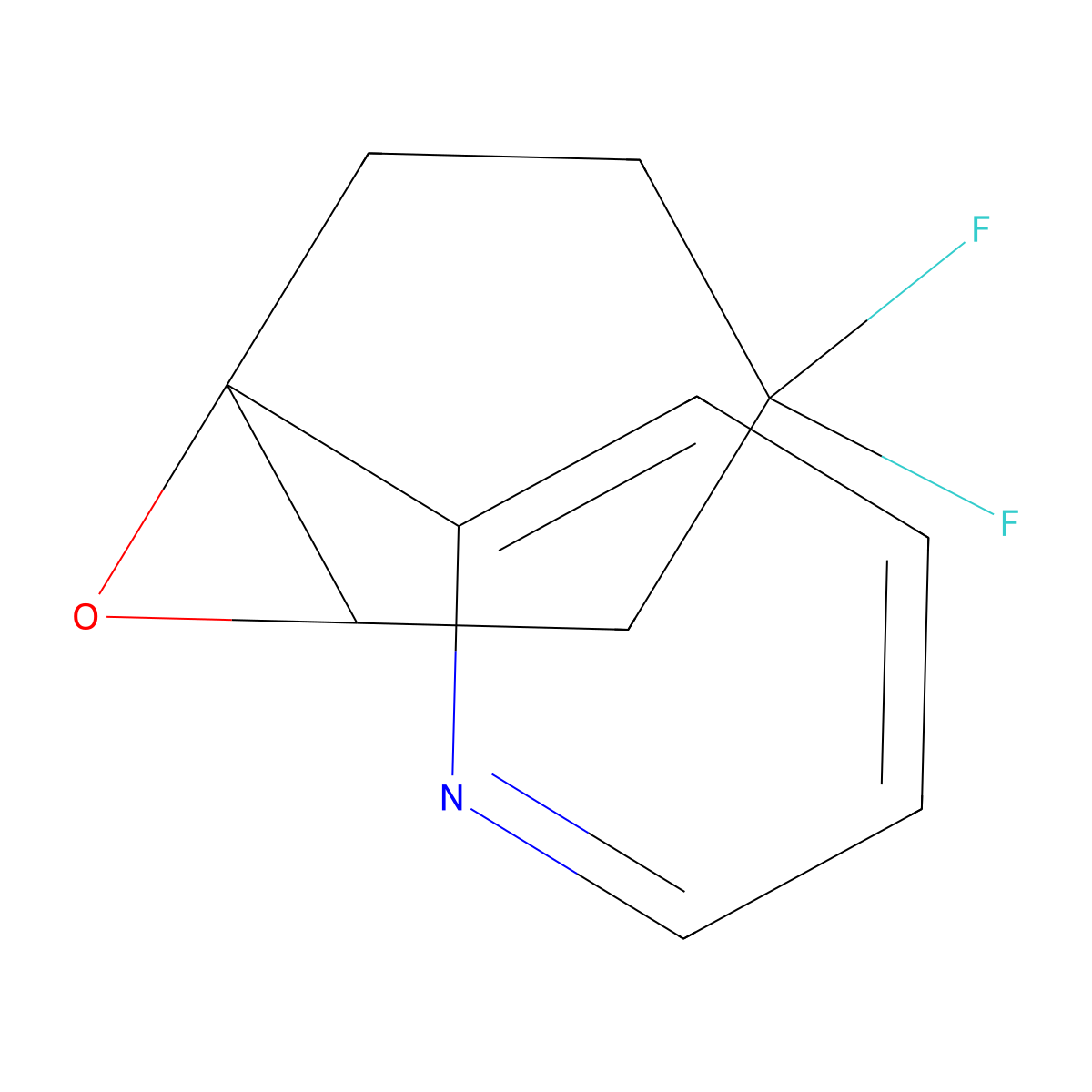 2-{4,4-Difluoro-7-oxabicyclo[4.1.0]heptan-1-yl}pyridine molecular structure, CAS 2060040-32-4