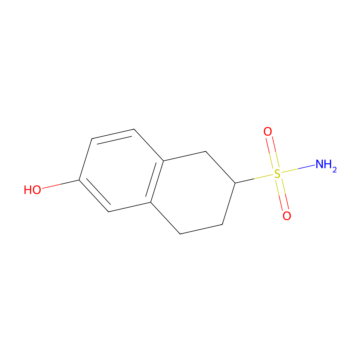 6-Hydroxy-1,2,3,4-tetrahydronaphthalene-2-sulfonamide molecular structure, CAS 2060040-41-5