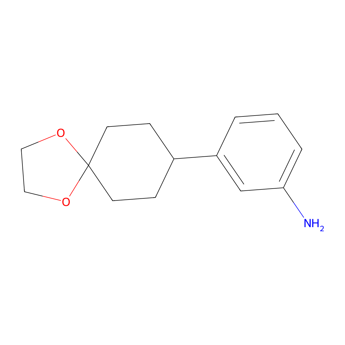 3-{1,4-Dioxaspiro[4.5]decan-8-yl}aniline molecular structure, CAS 2060040-42-6