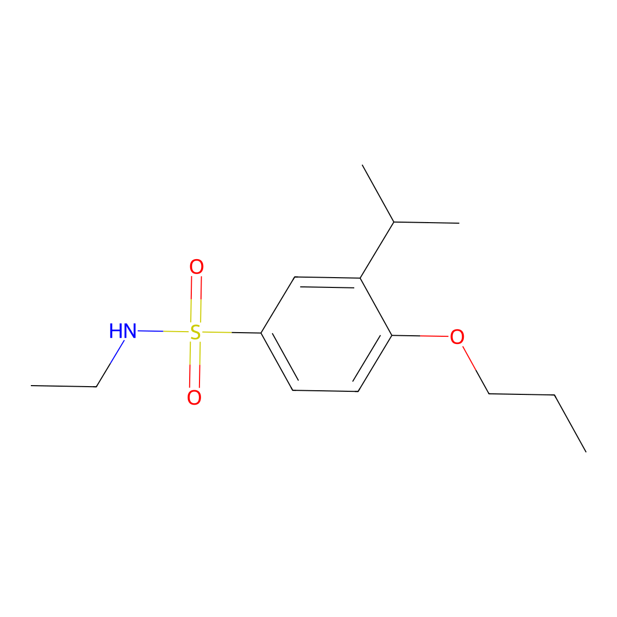 N-Ethyl-3-(propan-2-yl)-4-propoxybenzene-1-sulfonamide molecular structure, CAS 2060040-48-2