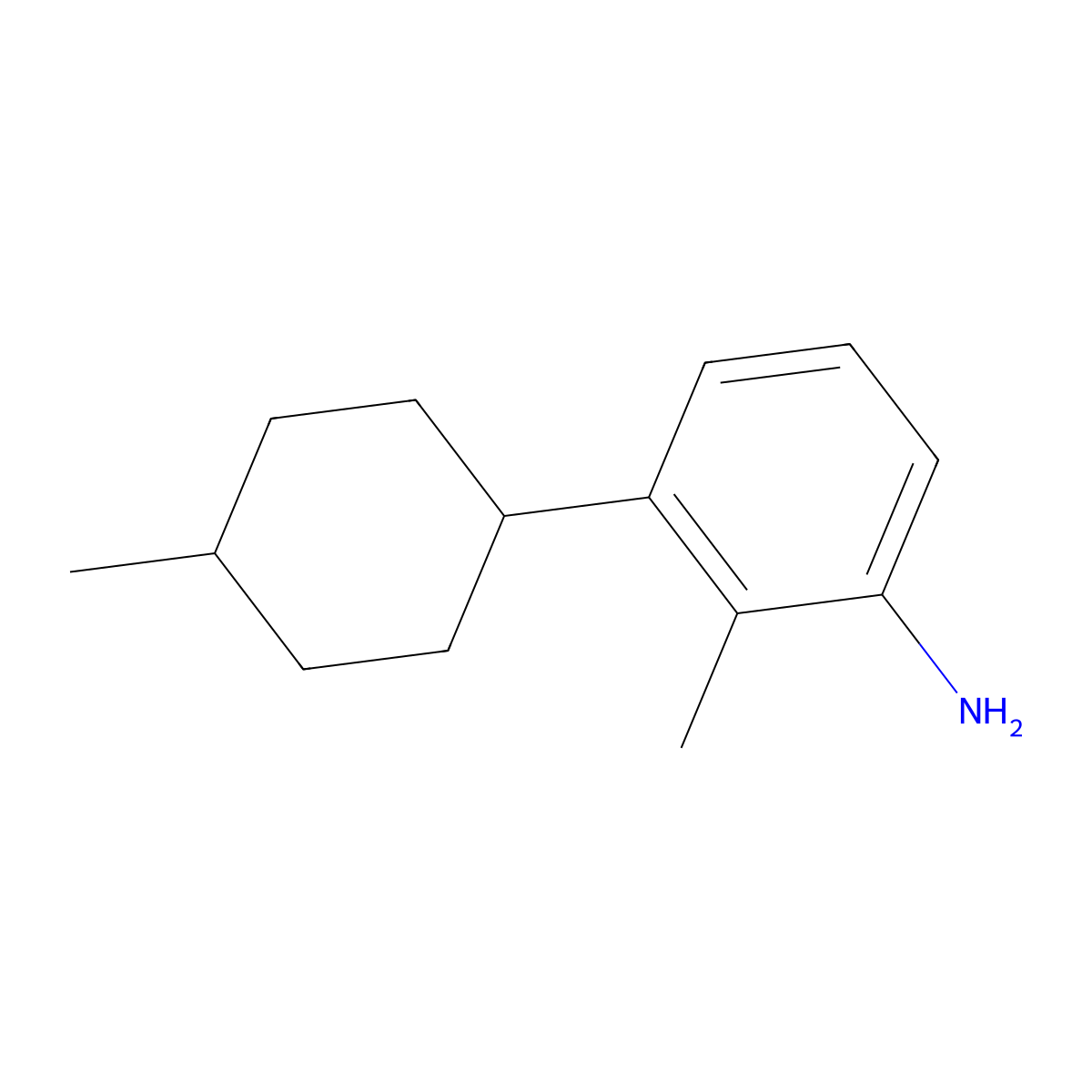 2-Methyl-3-(4-methylcyclohexyl)aniline molecular structure, CAS 2060040-54-0