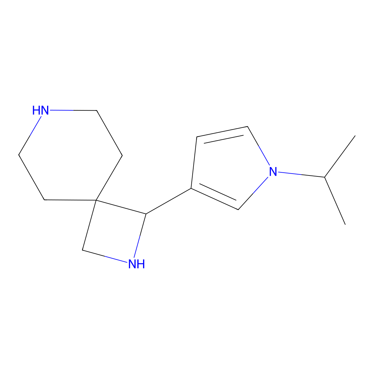 1-[1-(Propan-2-yl)-1H-pyrrol-3-yl]-2,7-diazaspiro[3.5]nonane molecular structure, CAS 2060040-60-8