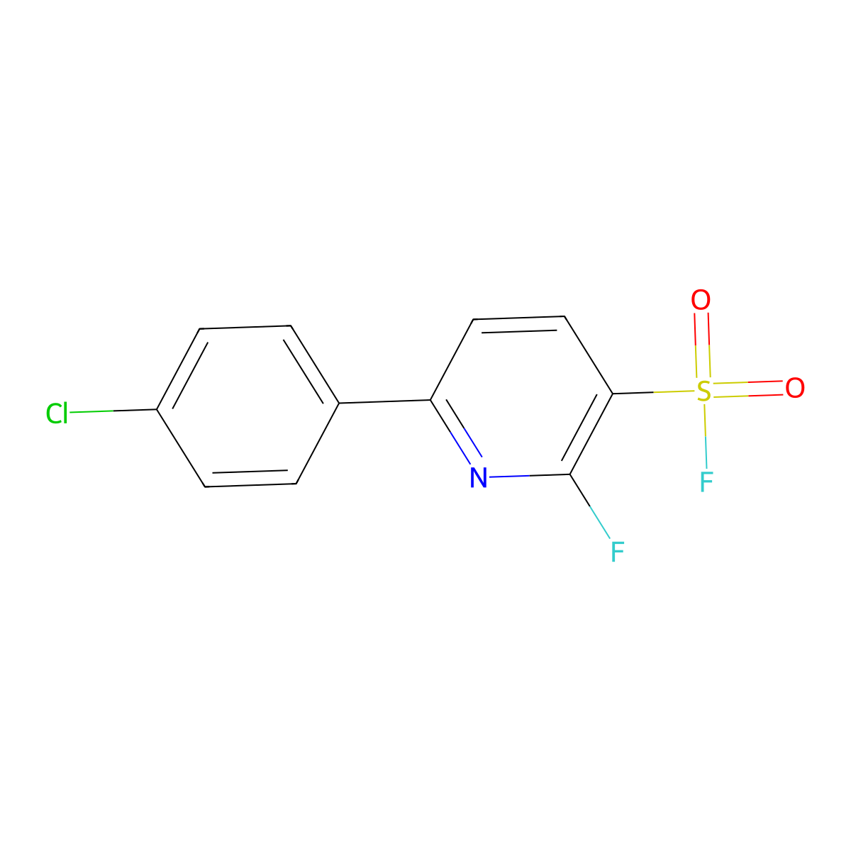 6-(4-Chlorophenyl)-2-fluoropyridine-3-sulfonyl fluoride molecular structure, CAS 2060040-61-9