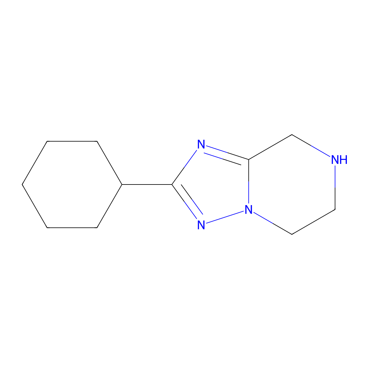 2-Cyclohexyl-5H,6H,7H,8H-[1,2,4]triazolo[1,5-a]pyrazine molecular structure, CAS 2060040-63-1