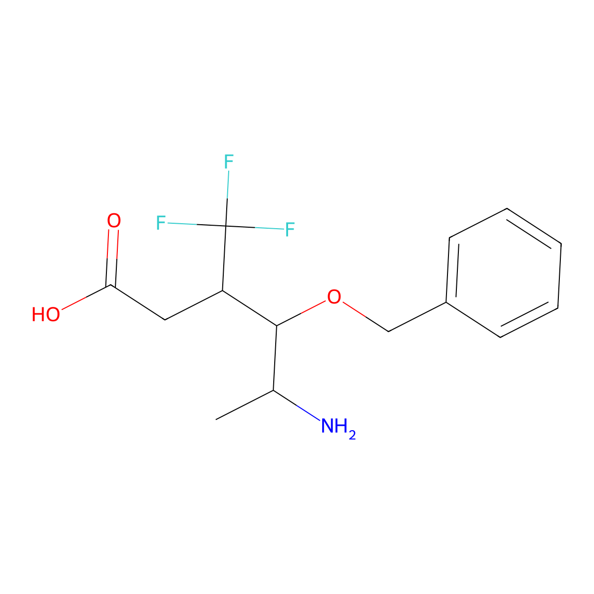 5-Amino-4-(benzyloxy)-3-(trifluoromethyl)hexanoic acid molecular structure, CAS 2060040-74-4