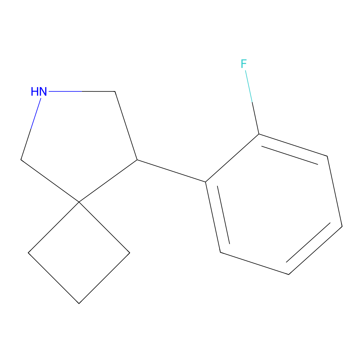 8-(2-Fluorophenyl)-6-azaspiro[3.4]octane molecular structure, CAS 2060040-88-0
