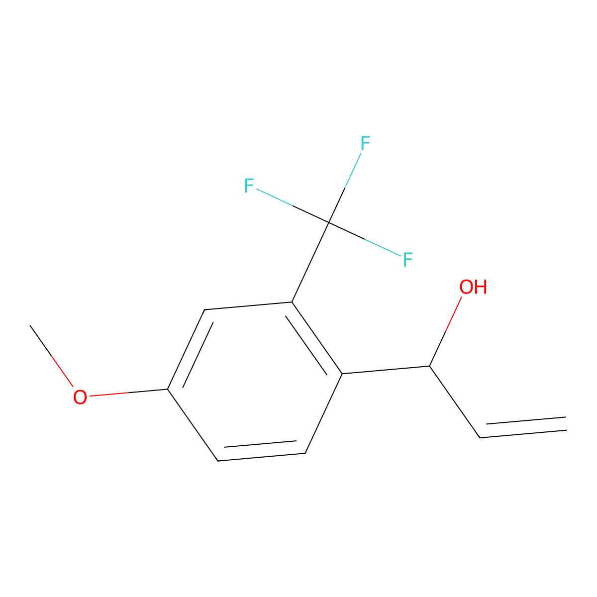 1-[4-Methoxy-2-(trifluoromethyl)phenyl]prop-2-en-1-ol molecular structure, CAS 2060040-91-5
