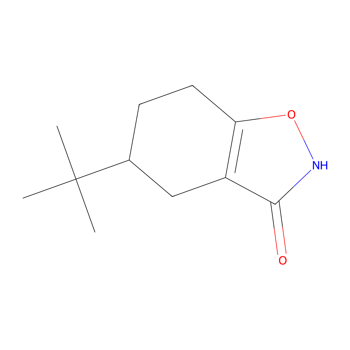 5-tert-Butyl-4,5,6,7-tetrahydro-1,2-benzoxazol-3-ol molecular structure, CAS 2060040-99-3