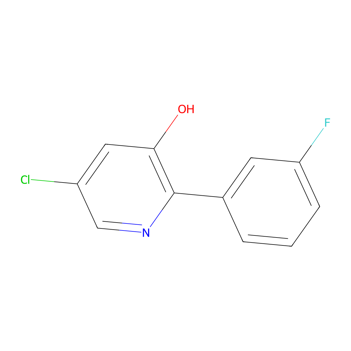5-Chloro-2-(3-fluorophenyl)pyridin-3-ol molecular structure, CAS 2060041-01-0