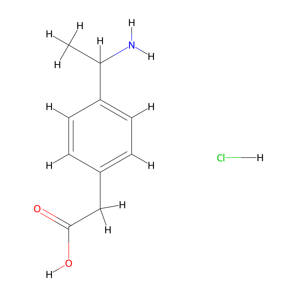 2-[4-(1-Aminoethyl)phenyl]acetic acid hydrochloride molecular structure, CAS 2060041-02-1