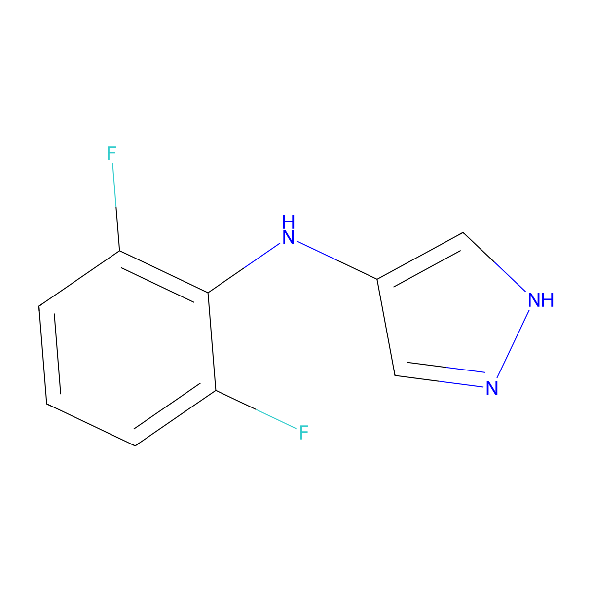 N-(2,6-Difluorophenyl)-1H-pyrazol-4-amine molecular structure, CAS 2060041-12-3