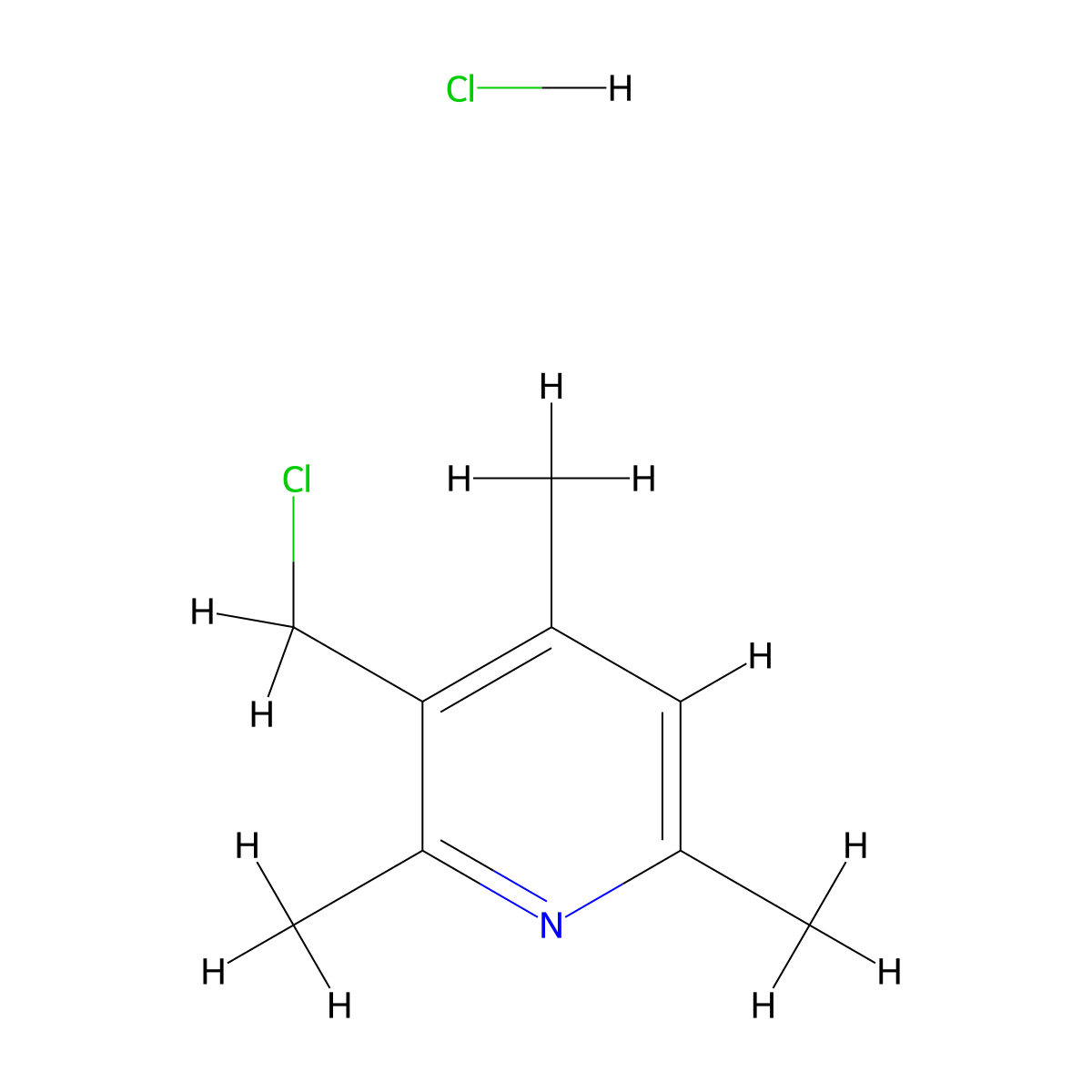 3-(Chloromethyl)-2,4,6-trimethylpyridine hydrochloride molecular structure, CAS 2060041-19-0