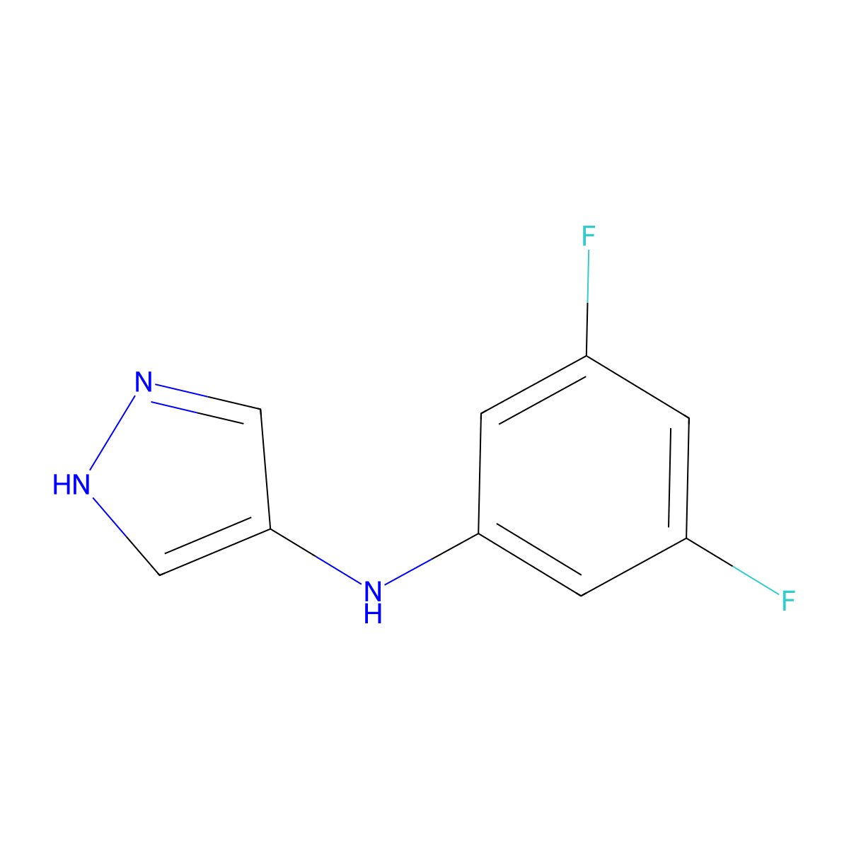 N-(3,5-Difluorophenyl)-1H-pyrazol-4-amine molecular structure, CAS 2060041-27-0