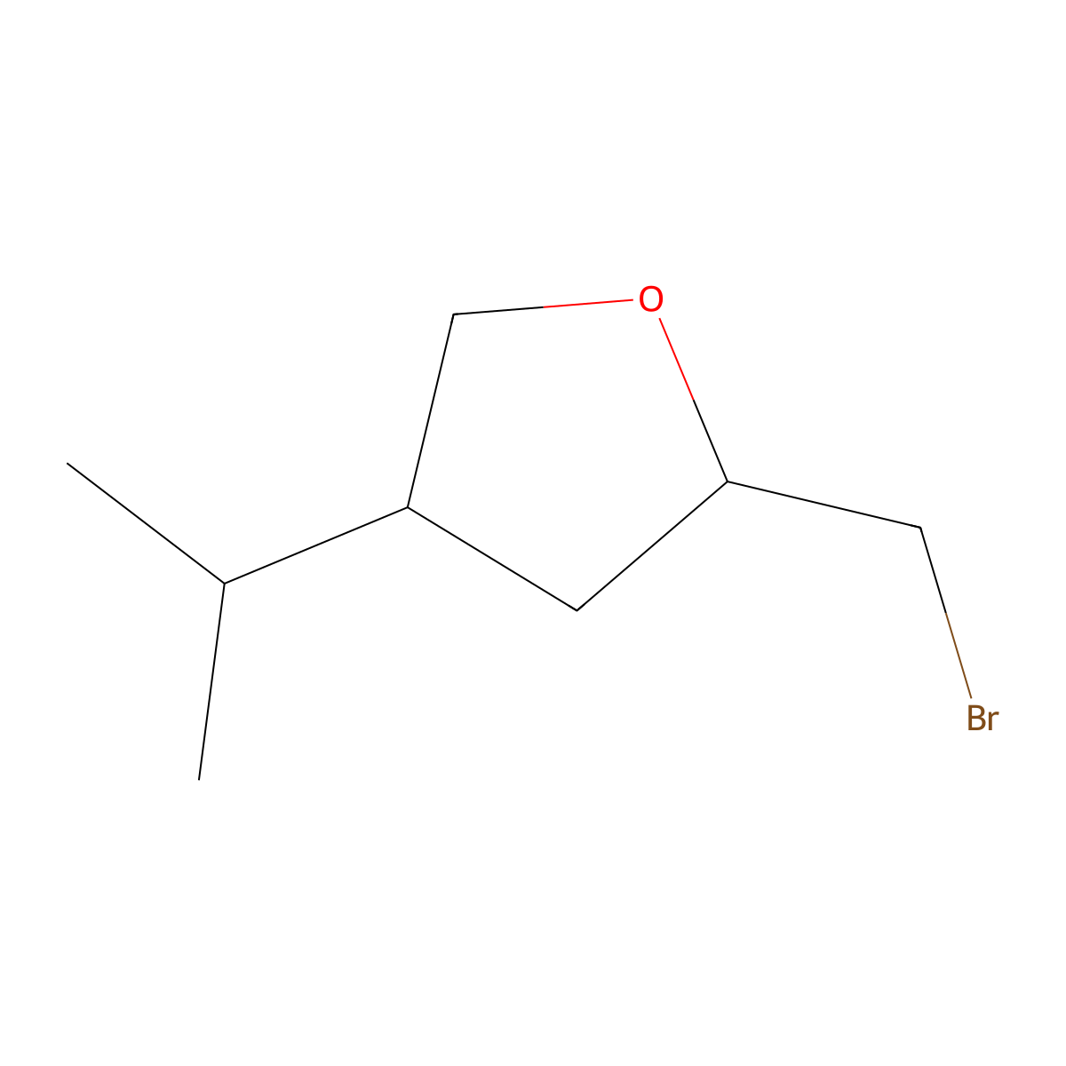 2-(Bromomethyl)-4-(propan-2-yl)oxolane molecular structure, CAS 2060041-29-2