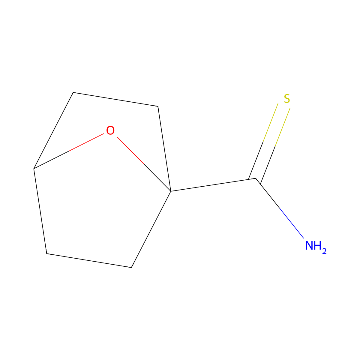 7-Oxabicyclo[2.2.1]heptane-1-carbothioamide molecular structure, CAS 2060041-34-9