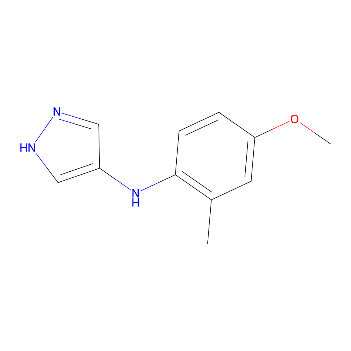 N-(4-Methoxy-2-methylphenyl)-1H-pyrazol-4-amine molecular structure, CAS 2060041-36-1