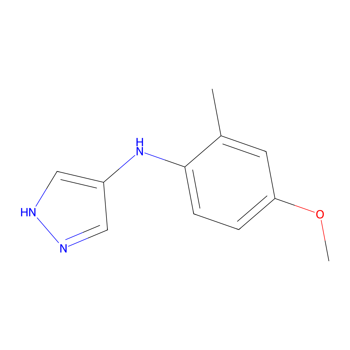 N-(4-Methoxy-2-methylphenyl)-1H-pyrazol-4-amine molecular structure, CAS 2060041-36-1