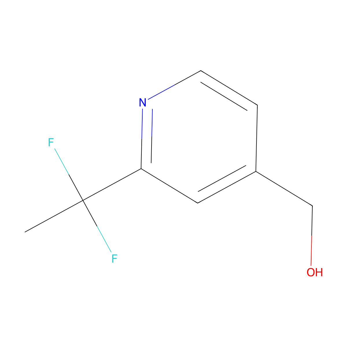[2-(1,1-Difluoroethyl)pyridin-4-yl]methanol molecular structure, CAS 2060041-47-4