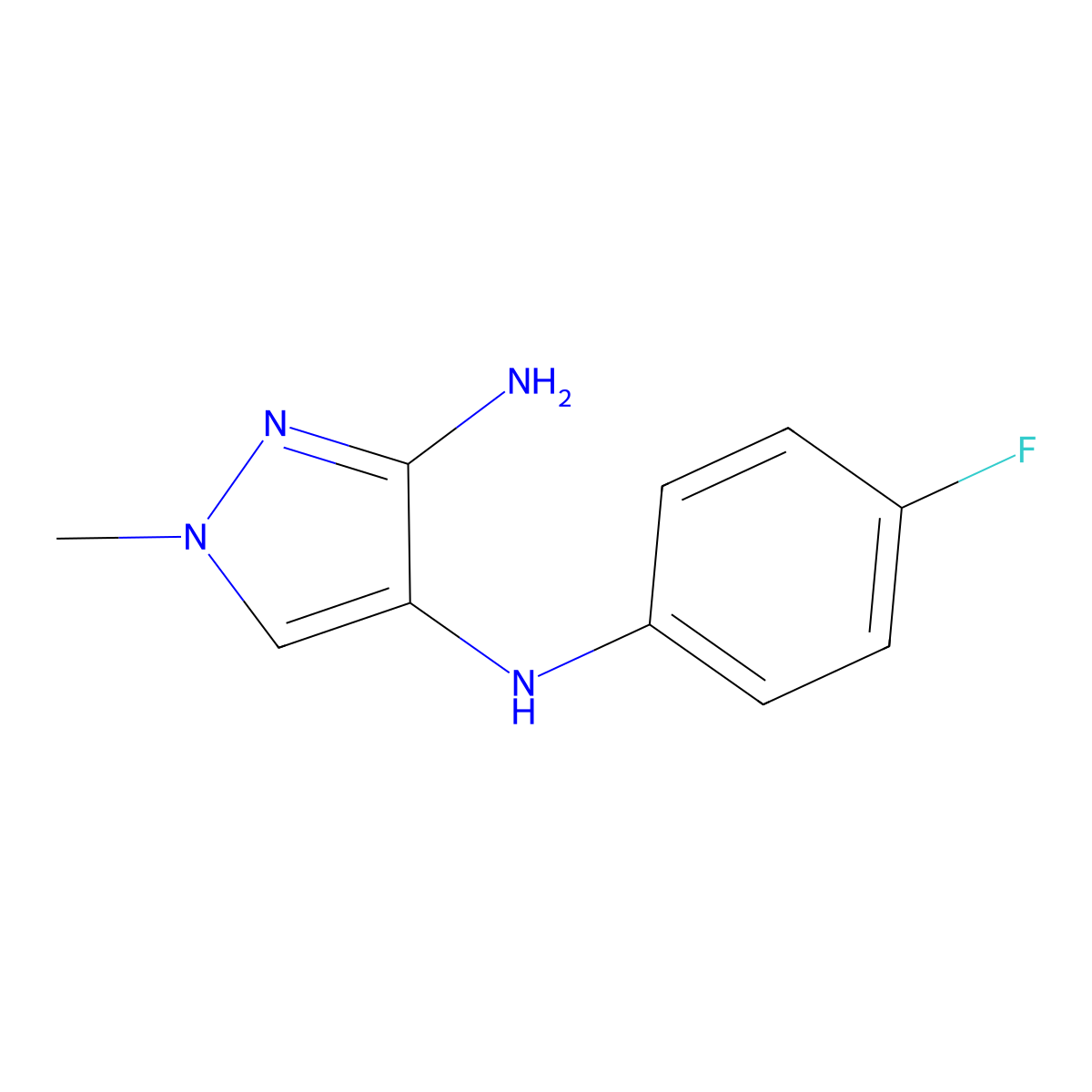 N4-(4-Fluorophenyl)-1-methyl-1H-pyrazole-3,4-diamine molecular structure, CAS 2060041-52-1