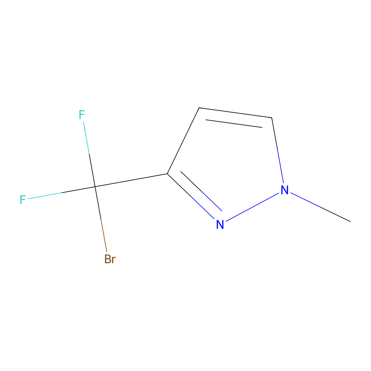 3-(bromodifluoromethyl)-1-methyl-1H-pyrazole molecular structure, CAS 2060041-54-3