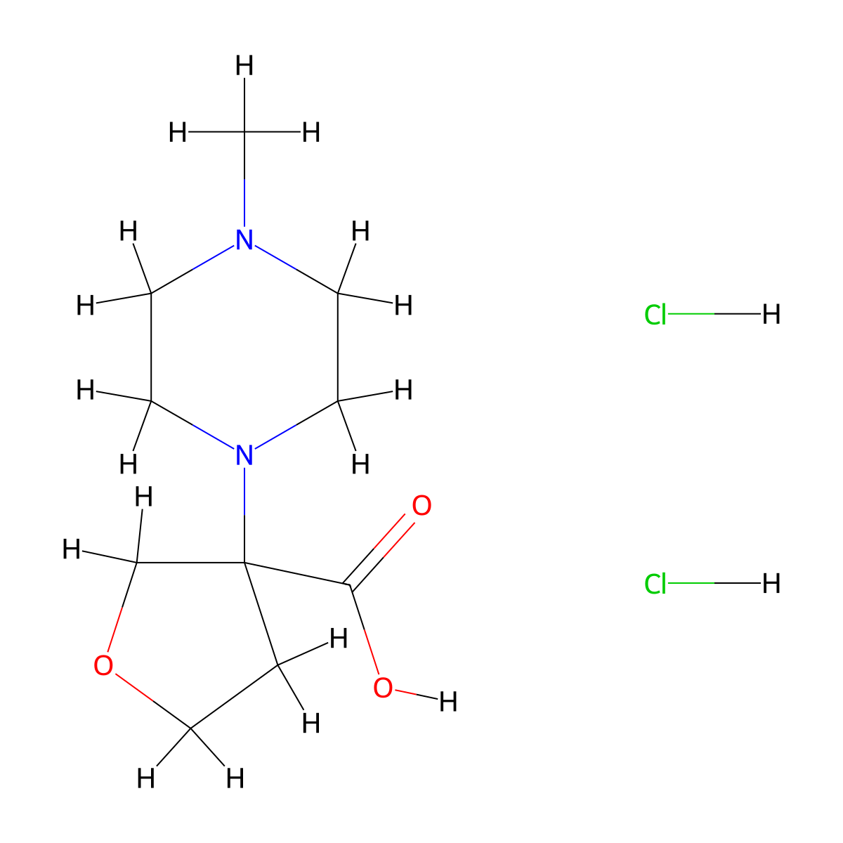 3-(4-Methylpiperazin-1-yl)oxolane-3-carboxylic acid dihydrochloride molecular structure, CAS 2060041-56-5