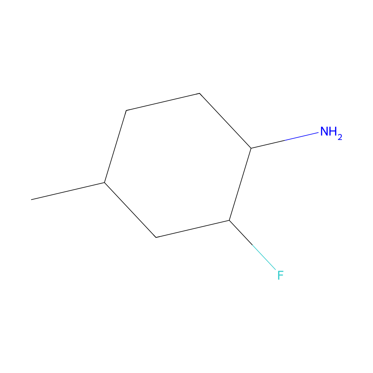 2-Fluoro-4-methylcyclohexan-1-amine molecular structure, CAS 2060041-68-9