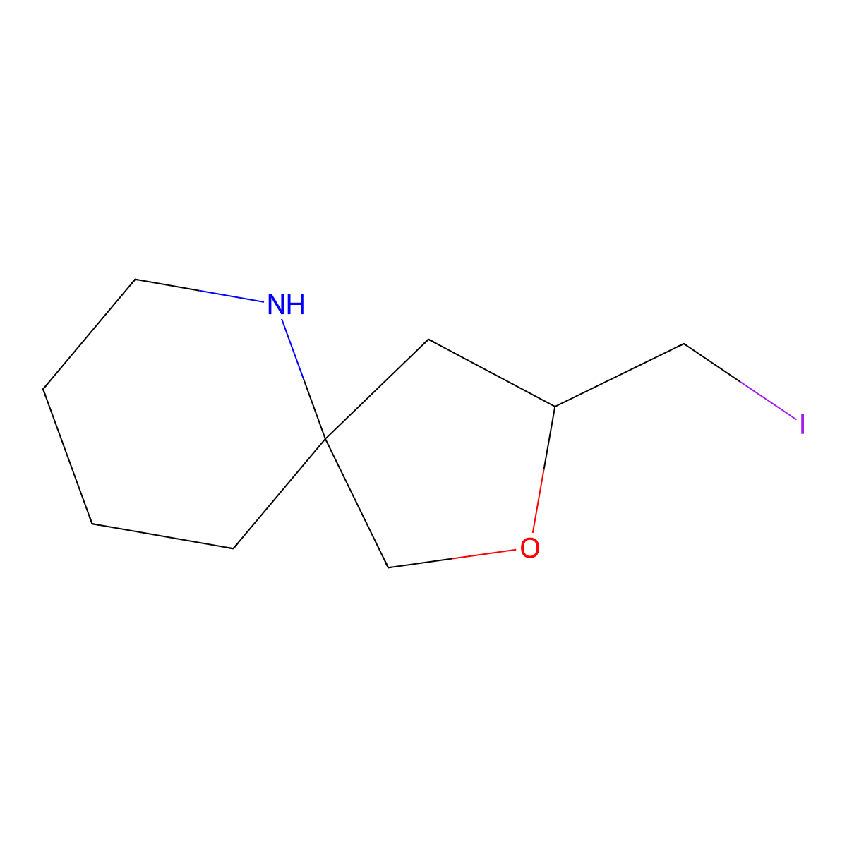 3-(Iodomethyl)-2-oxa-6-azaspiro[4.5]decane molecular structure, CAS 2060041-72-5