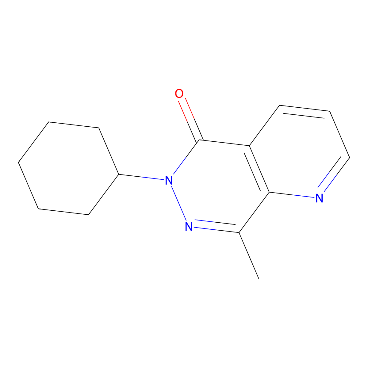 6-Cyclohexyl-8-methyl-5H,6H-pyrido[2,3-d]pyridazin-5-one molecular structure, CAS 2060041-73-6