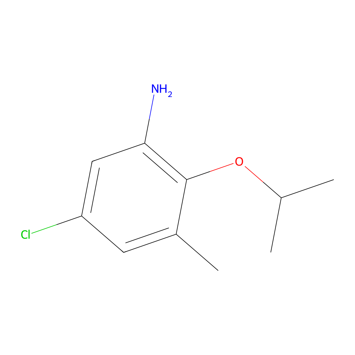 5-Chloro-3-methyl-2-(propan-2-yloxy)aniline molecular structure, CAS 2060041-75-8