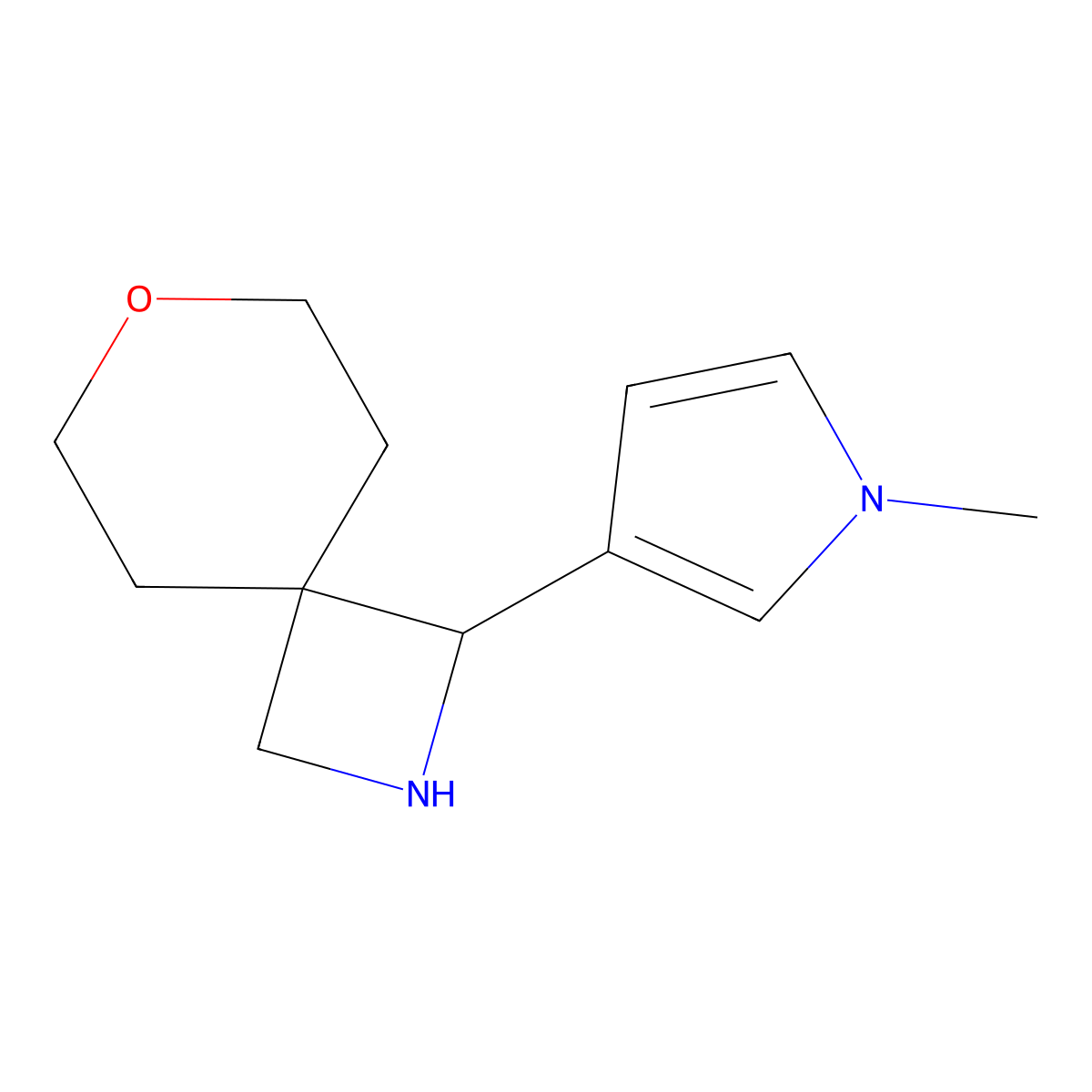 1-(1-Methyl-1H-pyrrol-3-yl)-7-oxa-2-azaspiro[3.5]nonane molecular structure, CAS 2060041-79-2