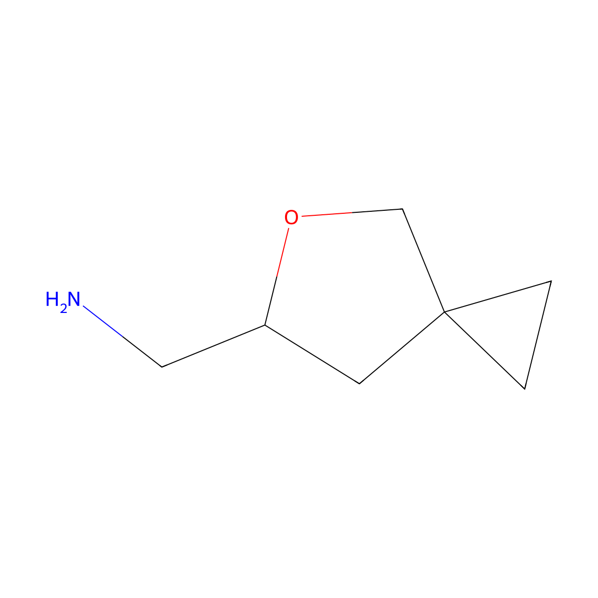 (5-Oxaspiro(2.4)heptan-6-yl)methanamine molecular structure, CAS 2060041-80-5