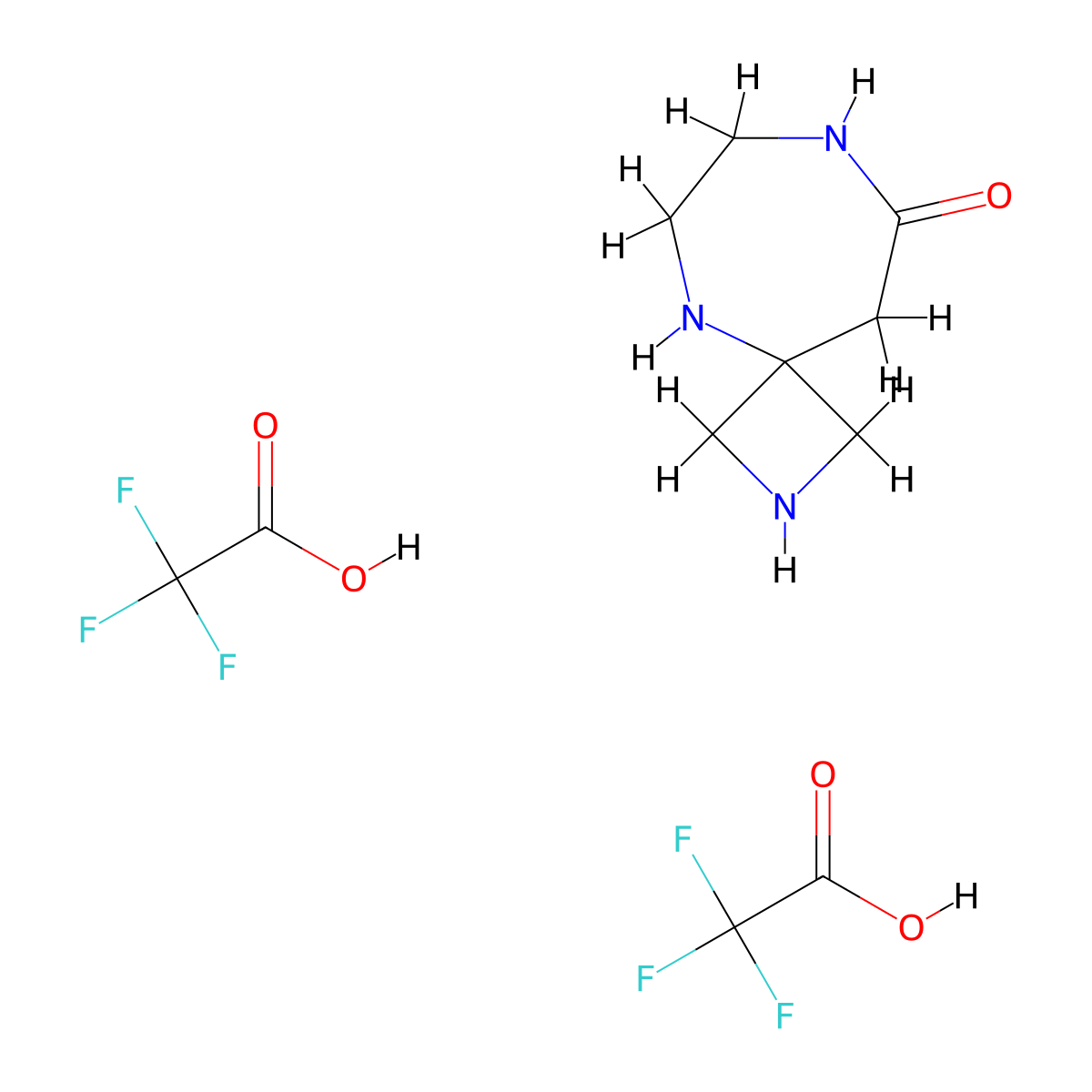 2,5,8-Triazaspiro(3.6)decan-9-one; bis(trifluoroacetic acid) molecular structure, CAS 2060041-91-8