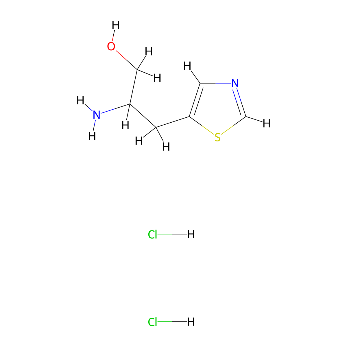 2-Amino-3-(1,3-thiazol-5-yl)propan-1-ol dihydrochloride molecular structure, CAS 2060041-93-0