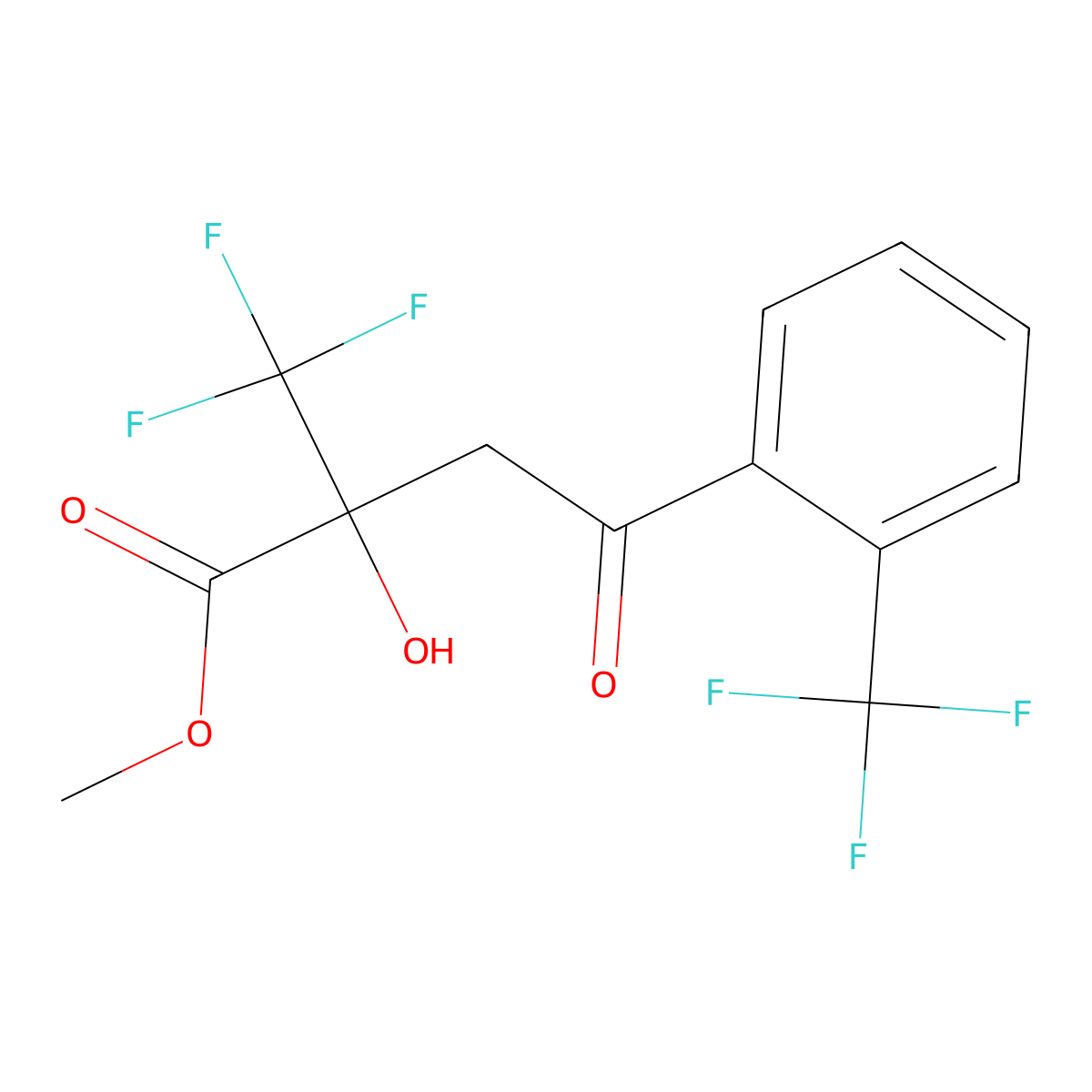 Methyl 2-hydroxy-4-oxo-2-(trifluoromethyl)-4-[2-(trifluoromethyl)phenyl]butanoate molecular structure, CAS 2060041-95-2