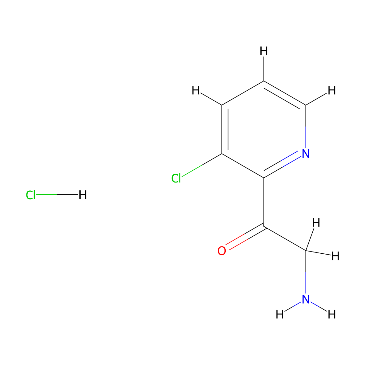 2-Amino-1-(3-chloropyridin-2-yl)ethan-1-one hydrochloride molecular structure, CAS 2060042-00-2